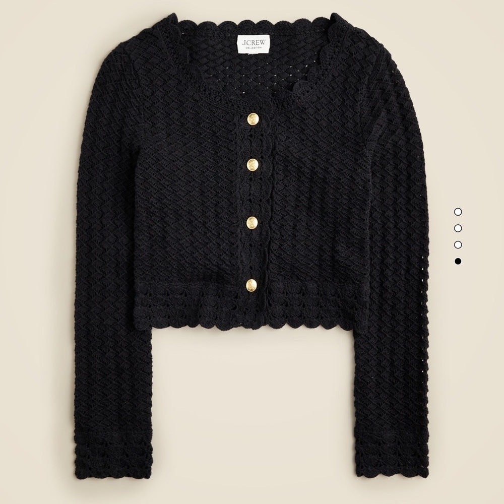 NWT J. Crew Crochet Cropped Cardigan